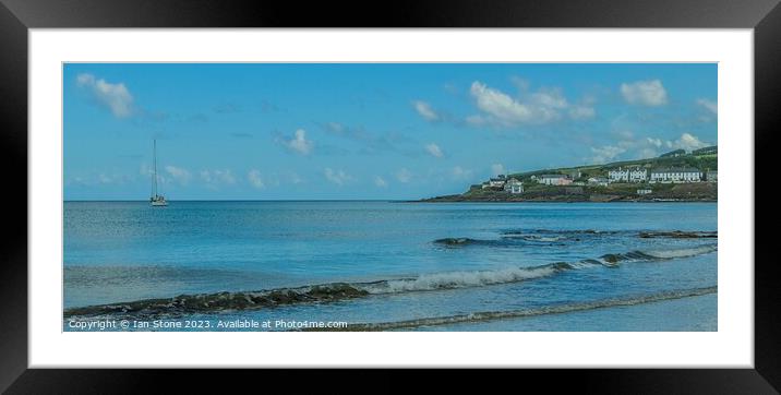 Blue waters of Portscatho  Framed Mounted Print by Ian Stone