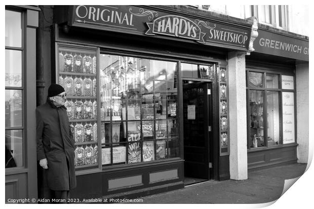  Hardys Original Sweetshop, Greenwich, London Print by Aidan Moran