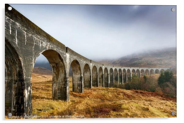 Glenfinnan Viaduct Acrylic by Ian Flanagan