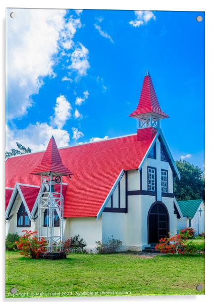 Notre Dame Auxiliatrice, Cap Malheureux, Mauritius Acrylic by Mehul Patel