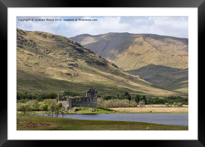 Kilchurn Castle from shore Framed Mounted Print by Graham Moore