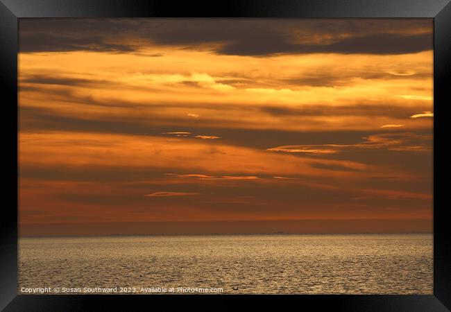 Red sky at Night Framed Print by Susan Southward