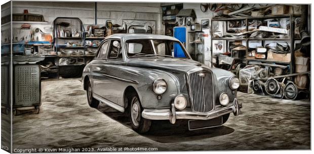 "Timeless Elegance: Reviving the 1956 Wolseley" Canvas Print by Kevin Maughan