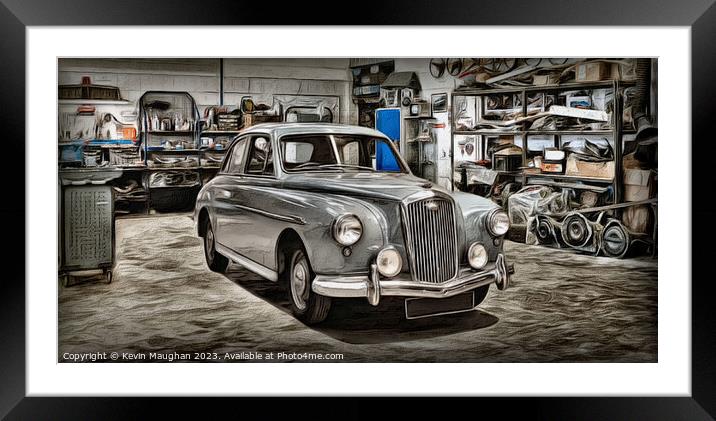 "Timeless Elegance: Reviving the 1956 Wolseley" Framed Mounted Print by Kevin Maughan