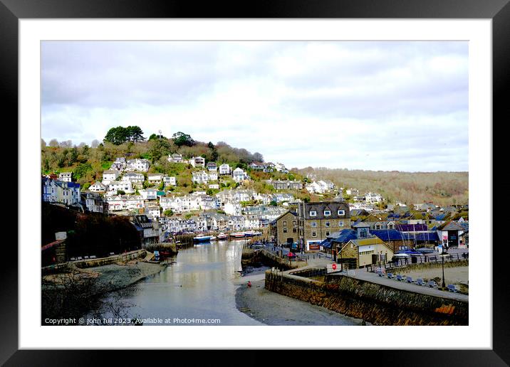 "Glimmering Looe: A Captivating Cornish Tapestry" Framed Mounted Print by john hill