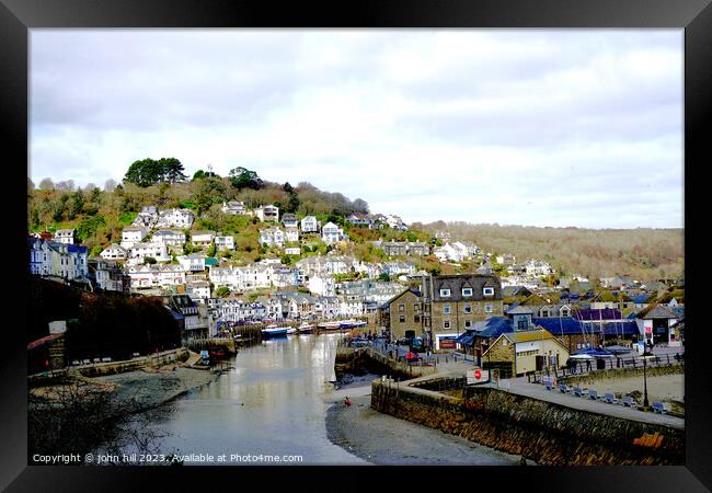 "Glimmering Looe: A Captivating Cornish Tapestry" Framed Print by john hill