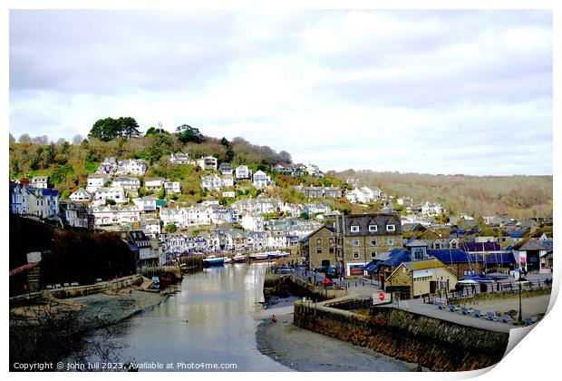 "Glimmering Looe: A Captivating Cornish Tapestry" Print by john hill