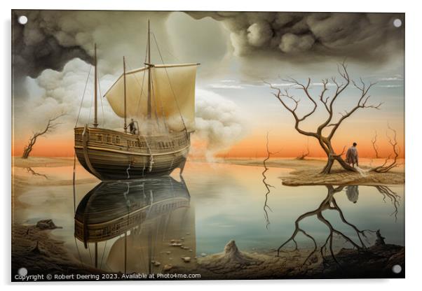 Reflections of an Apocalypse Acrylic by Robert Deering
