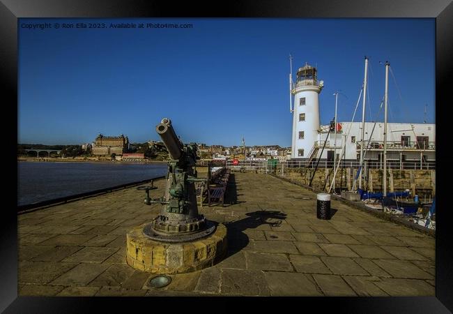 Scarborough Lighthouse Framed Print by Ron Ella