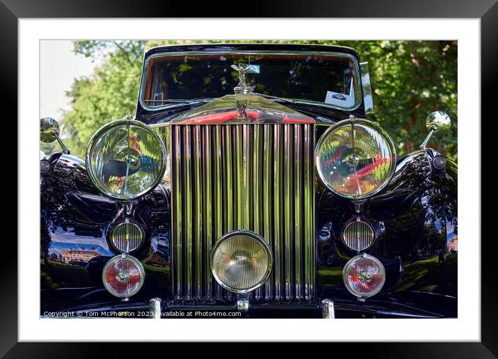 "Ethereal Elegance: A Vintage Rolls Royce" Framed Mounted Print by Tom McPherson