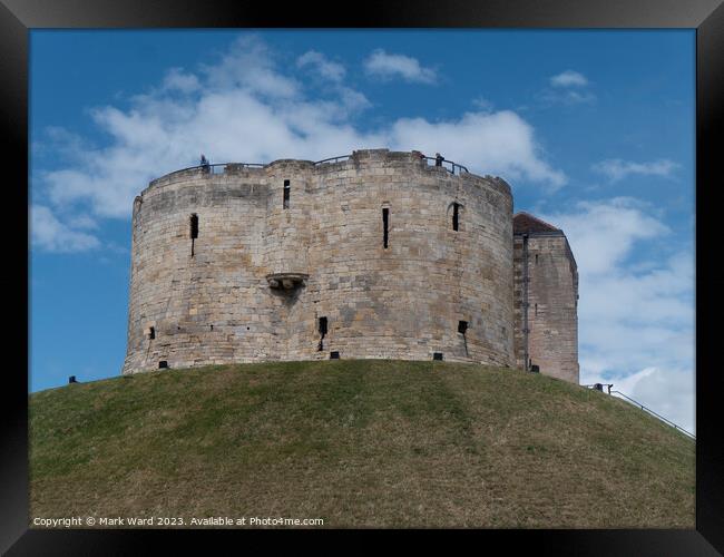 Clifford's Tower in the city of York Framed Print by Mark Ward