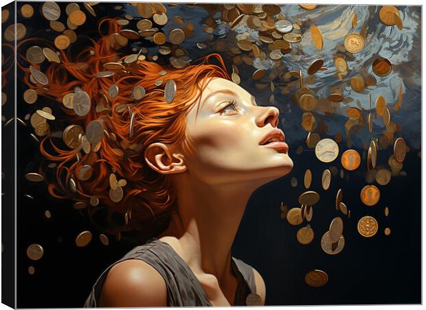 A Penny For Your Thoughts Canvas Print by Steve Smith