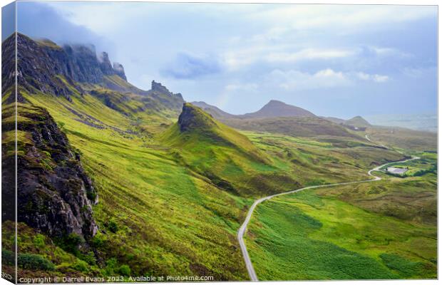 Road along the Quiraing Canvas Print by Darrell Evans