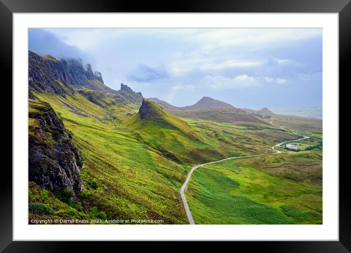 Road along the Quiraing Framed Mounted Print by Darrell Evans