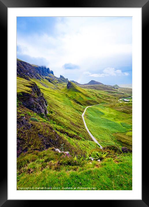 Quiraing Road Framed Mounted Print by Darrell Evans