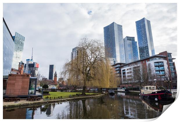 Castlefield Basin in Manchester Print by Jason Wells