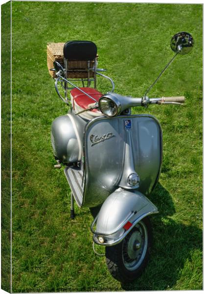Vespa Scooter Canvas Print by Alison Chambers