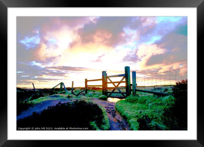 "A Serene Morning Awakening on White Edge Moor" Framed Mounted Print by john hill
