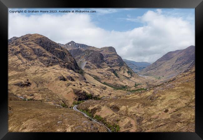 Glencoe three sisters Framed Print by Graham Moore