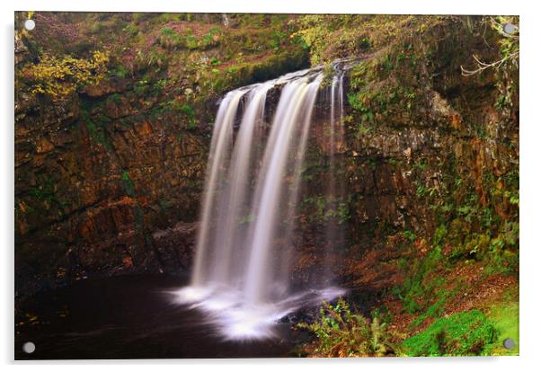 Tranquil waterfall at Dalcairney, Dalmellington Acrylic by Allan Durward Photography