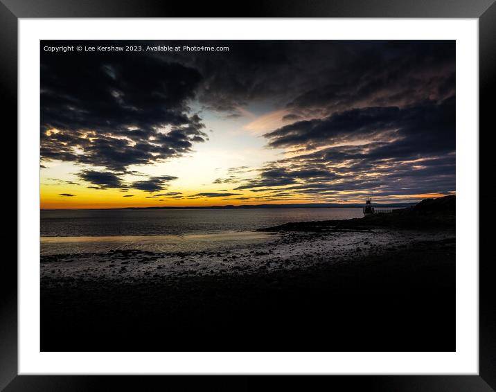 'Golden Glow: A Mesmerizing Sunset at Battery Poin Framed Mounted Print by Lee Kershaw