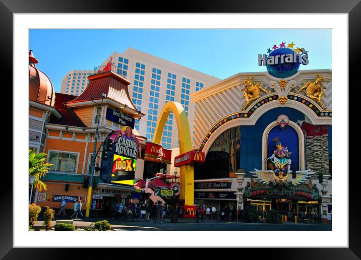 Harrahs Resort Hotel Las Vegas America Framed Mounted Print by Andy Evans Photos