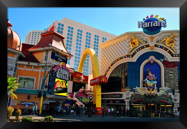 Harrahs Resort Hotel Las Vegas America Framed Print by Andy Evans Photos