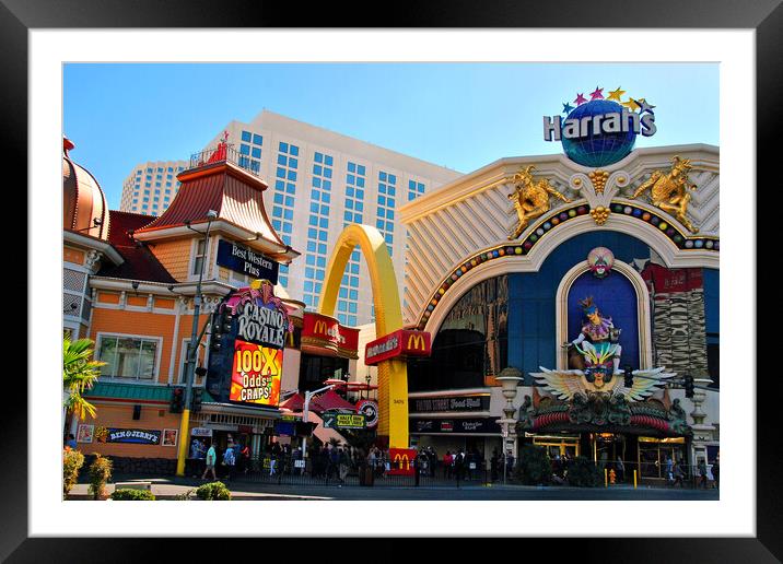 "The Enchanting Harrahs Resort: An American Icon" Framed Mounted Print by Andy Evans Photos
