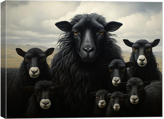 Black Sheep Of The Family Canvas Print by Steve Smith