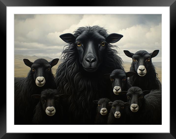 Black Sheep Of The Family Framed Mounted Print by Steve Smith
