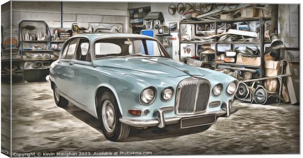 Serenading the Past: A Timeless 1969 Daimler 420 S Canvas Print by Kevin Maughan