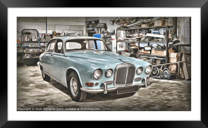 Serenading the Past: A Timeless 1969 Daimler 420 S Framed Mounted Print by Kevin Maughan