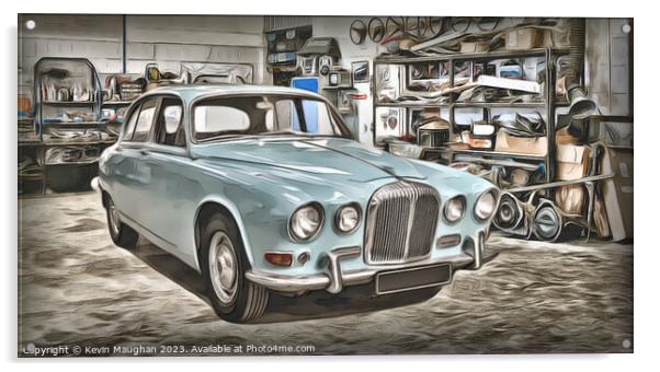 Serenading the Past: A Timeless 1969 Daimler 420 S Acrylic by Kevin Maughan