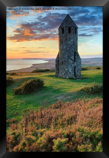 Evening at St Catherine's Oratory Framed Print by Andrew Ray
