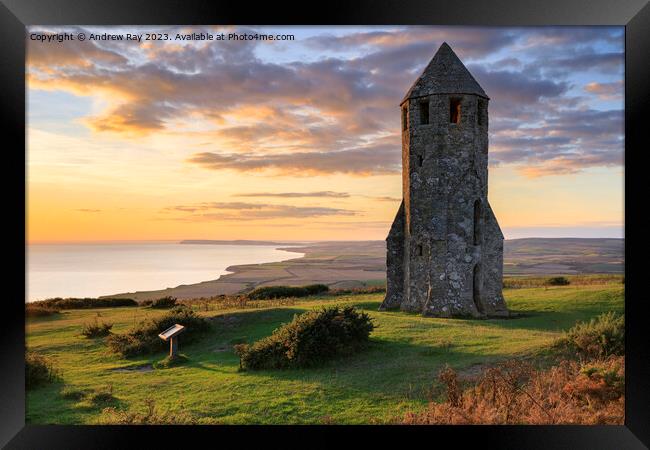 Late light at St. Catherine's Oratory Framed Print by Andrew Ray