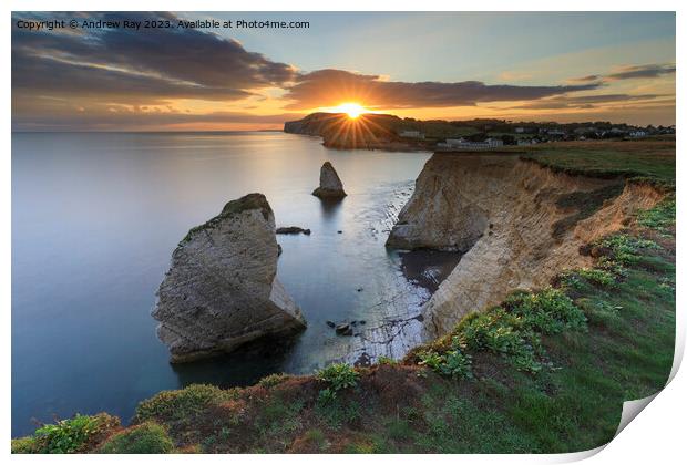 Towards the setting sun (Freshwater Bay) Print by Andrew Ray