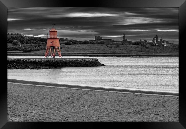 Herd Groyne Lighthouse Framed Print by Tim Hill