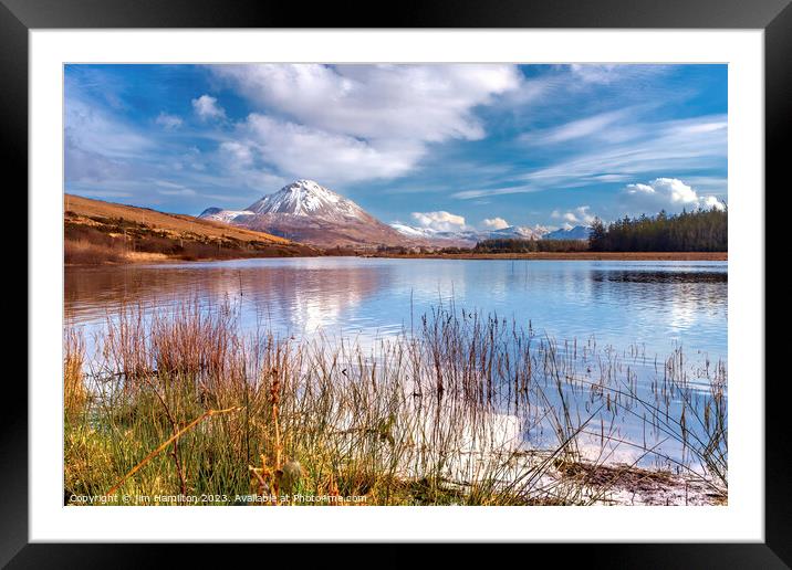 Mount Errigal, Donegal Ireland Framed Mounted Print by jim Hamilton