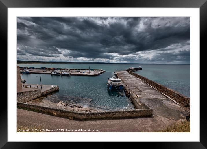 "Harbour Tales: A Serene Coastal Haven" Framed Mounted Print by Tom McPherson