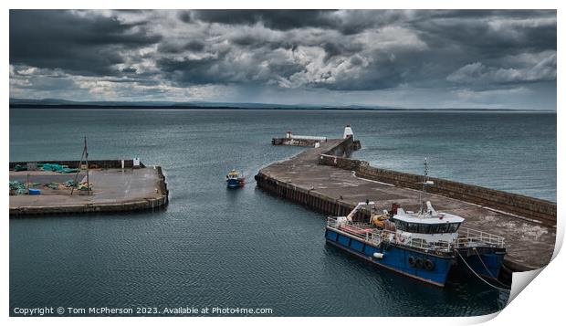 "Burghead Harbour: A Captivating Seascape" Print by Tom McPherson