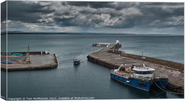 "The Enchanting Charms of Burghead Harbour" Canvas Print by Tom McPherson