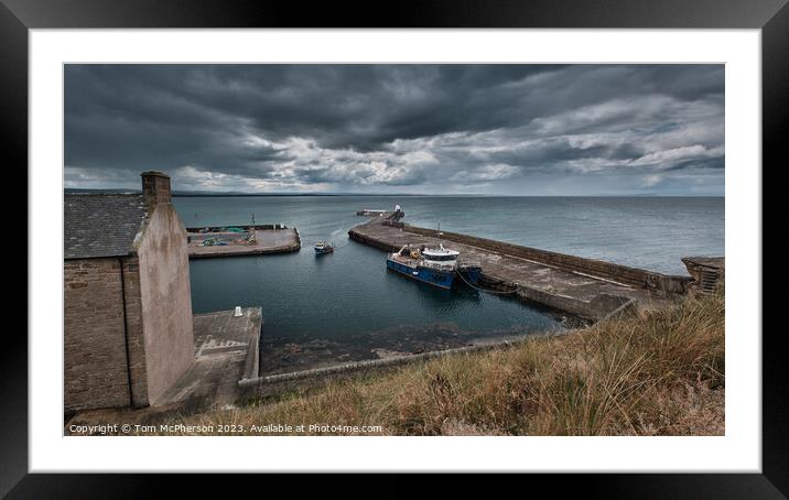 "Whispers of History: Exploring Burghead Harbour" Framed Mounted Print by Tom McPherson
