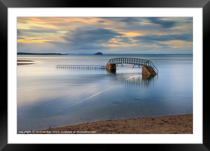 Bridge at sunset (Belhaven) Framed Mounted Print by Andrew Ray