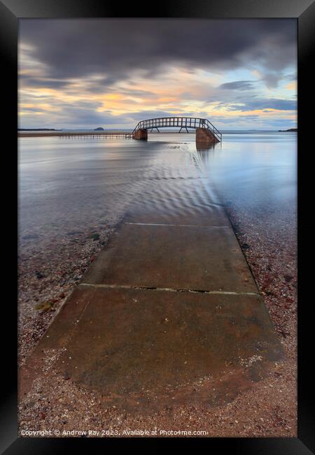 Path to Bridge to Nowhere (Belhaven) Framed Print by Andrew Ray