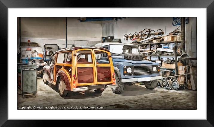 Vintage Car Restoration: Reviving Automotive Histo Framed Mounted Print by Kevin Maughan