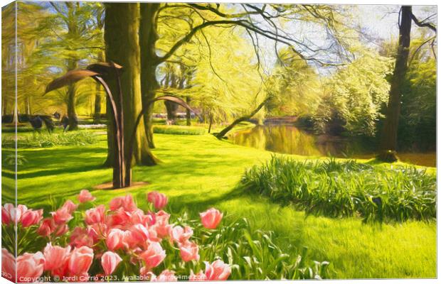 Serenity of Spring - CR2305-9179-OIL Canvas Print by Jordi Carrio