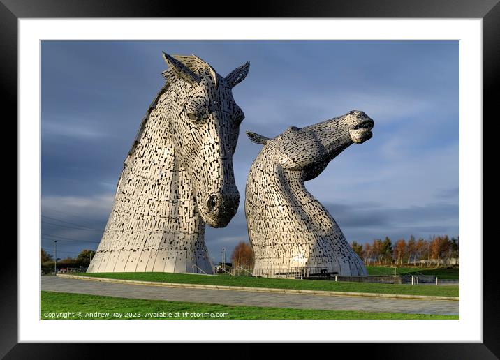 Kelpies Framed Mounted Print by Andrew Ray