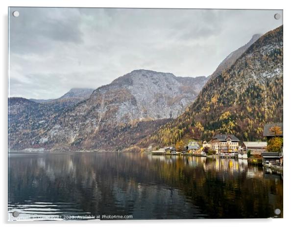 Lake Hallstatt Scenery Acrylic by David Pyatt