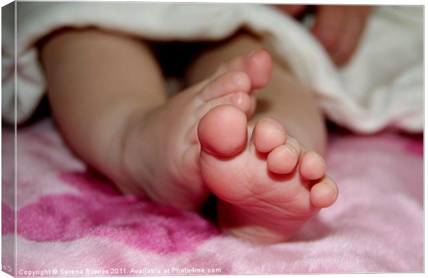 Delicate Baby's Foot Canvas Print by Serena Bowles