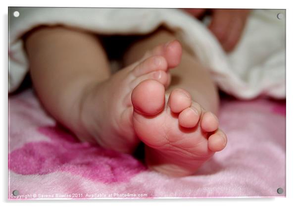 Delicate Baby's Foot Acrylic by Serena Bowles
